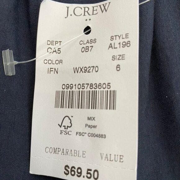 J. Crew Printed Linen-Cotton Skirt - Picture 4 of 7